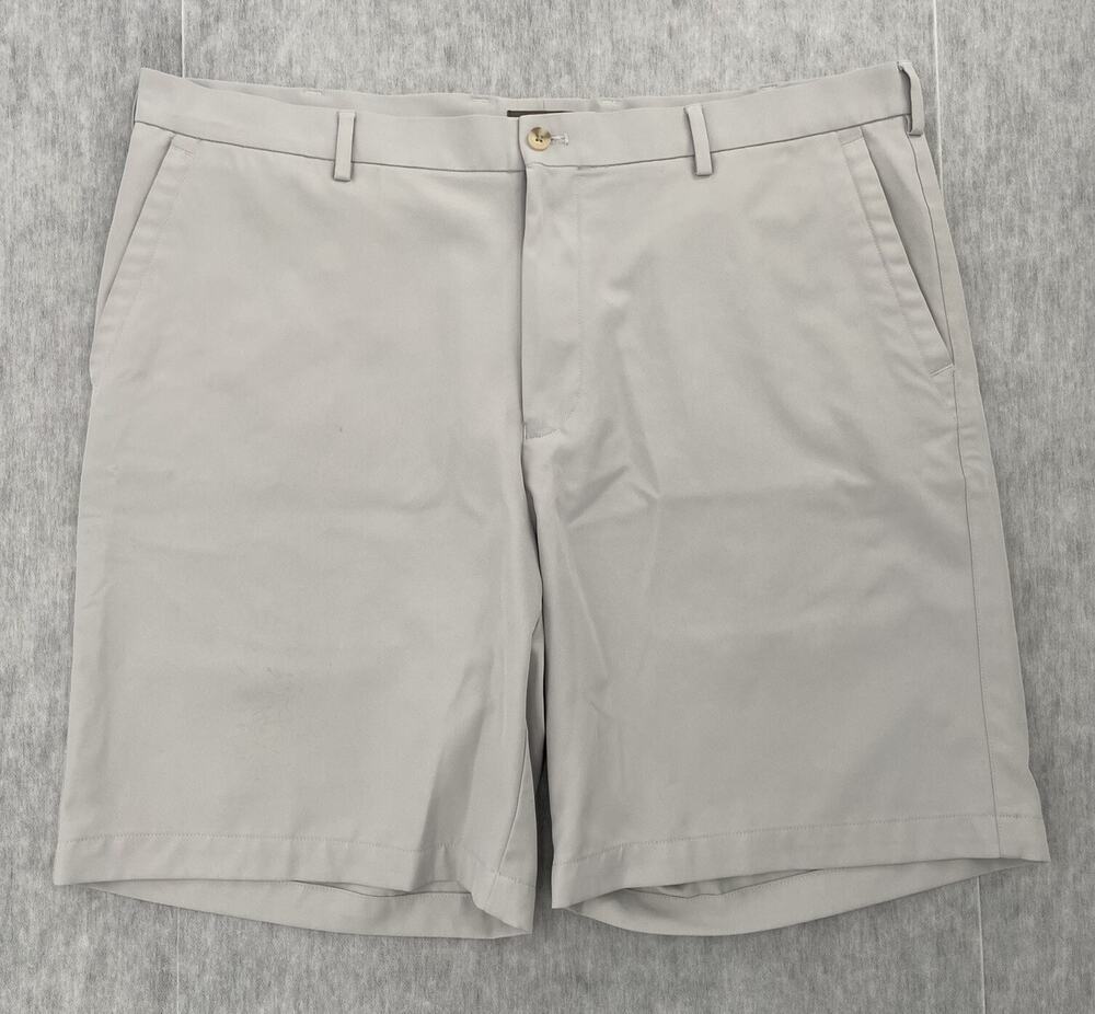 Peter Millar Shorts Adult 40 Gray Chino Golf Crown Sport Pockets Button Zip Mens